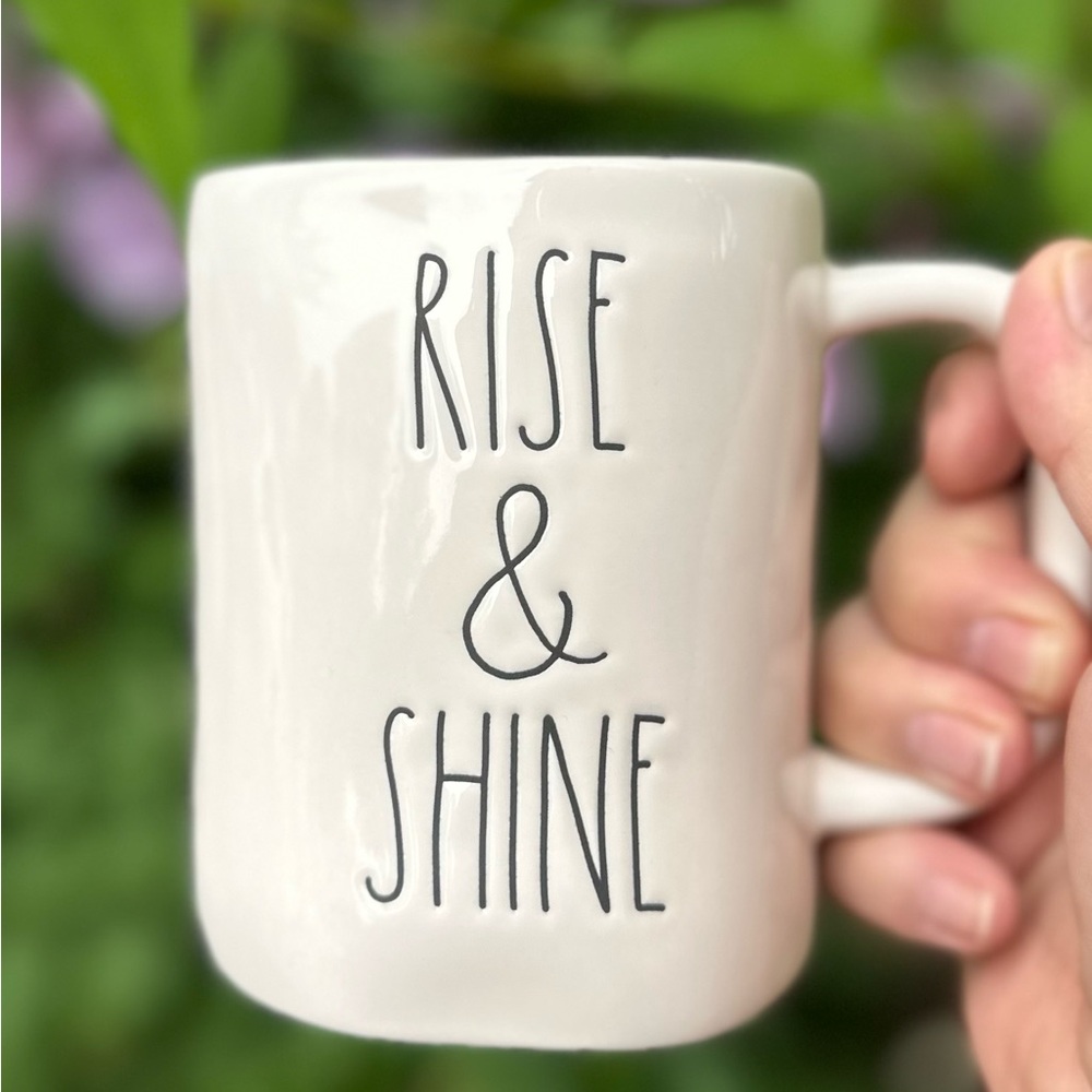 NWT Rae Dunn ‘RISE & SHINE’ mug